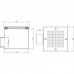 Донный слив квадратный 150х150х100 нерж. AISI-304 подкл. внутр. 2" (плитка)