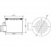 Донный слив круглый Ø 165х100 нерж. AISI-304 подкл. внутр. 2" (плитка)