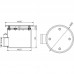 Донный слив круглый с антивихревой крышкой Ø 165х100 нерж. AISI-304 подкл. внутр. 2"(плёнка)
