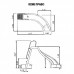 Горка  Curved Slide с поворотом вправо, выс 1,78м., поручни из алюм., цвет синий, Astralpool