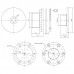 Форсунка стеновая Ø 100 (пленка) G2"(наруж.)нерж. ст. AISI-316 и RG-бронза