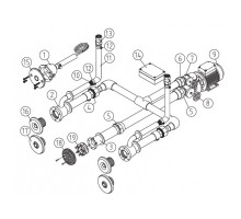 Основной комплект Standard, RG-бронза, 4 форсунки, для бетон.бас., насос-1,5 кВт, 230 В