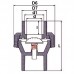 Обрат.клапан 1-муфтовый подпружиненный ПВХ 1,0 МПа d_63