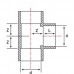 Тройник 90 ПВХ  Ø 280мм 1,0 Mпа